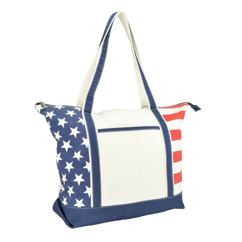 DALIX Flag Tote Bag USA American Pride Shopping Bag